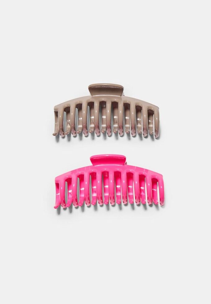 Lot de 2 maxi-barrettes Toucher doux