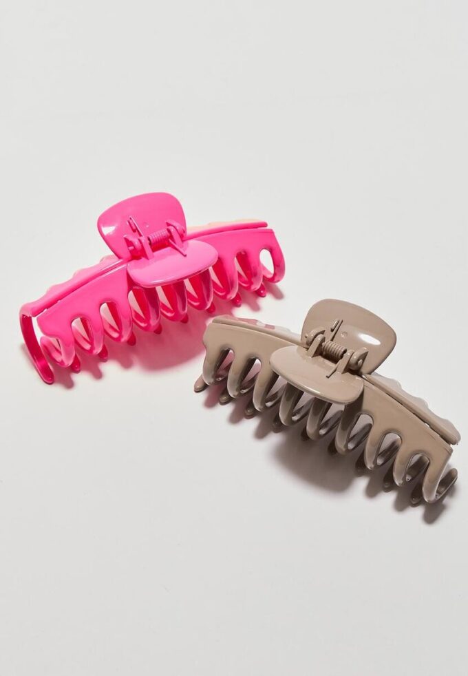 Lot de 2 maxi-barrettes Toucher doux