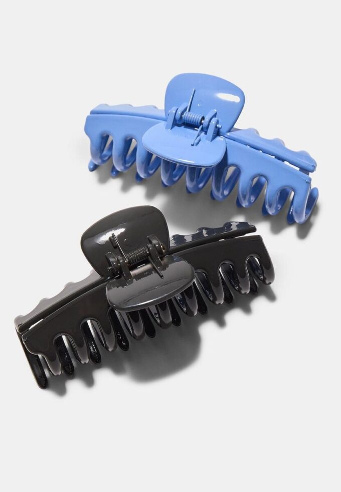 Lot de 2 maxi-barrettes Toucher doux