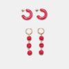 Lot de 2 paires de boucles d&rsquo;oreilles Tomate