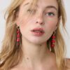 Lot de 2 paires de boucles d&rsquo;oreilles Tomate