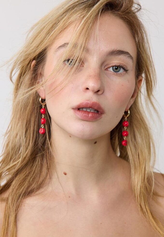 Lot de 2 paires de boucles d&rsquo;oreilles Tomate