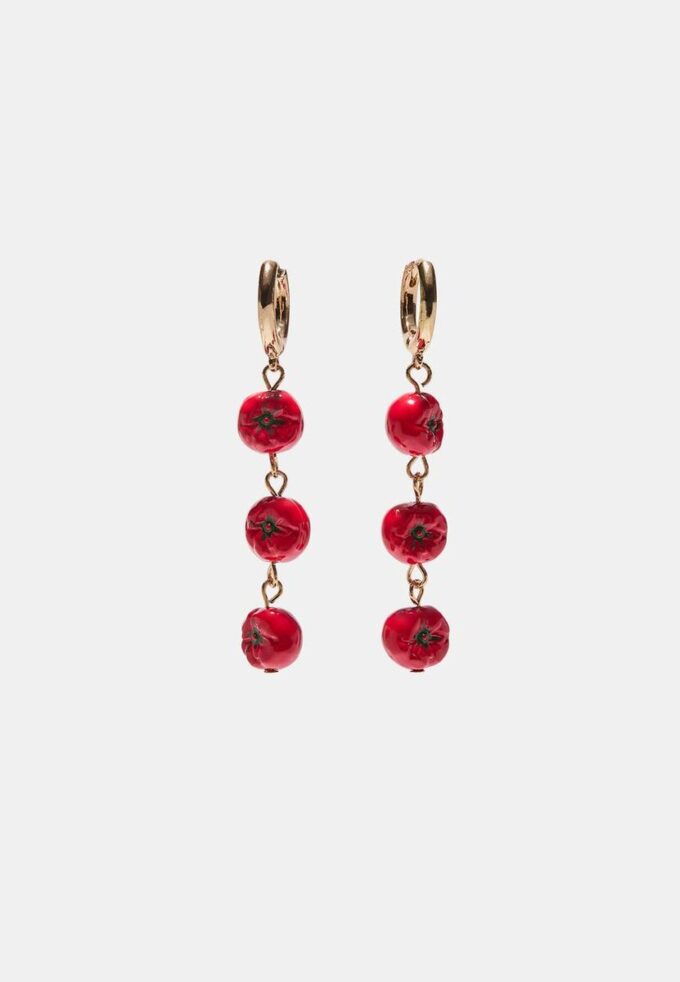 Lot de 2 paires de boucles d&rsquo;oreilles Tomate