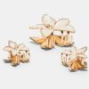 Lot de 3 barrettes en forme de fleur