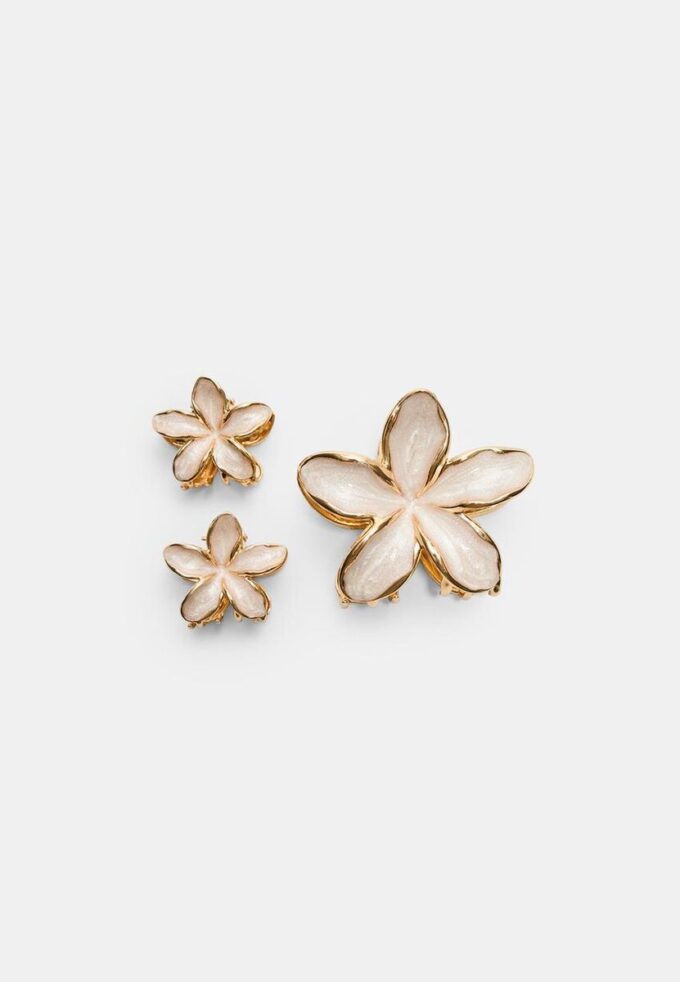 Lot de 3 barrettes à fleurs