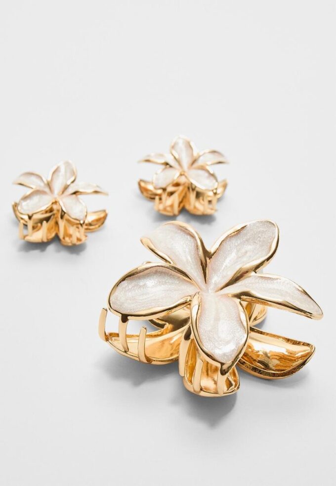 Lot de 3 barrettes à fleurs