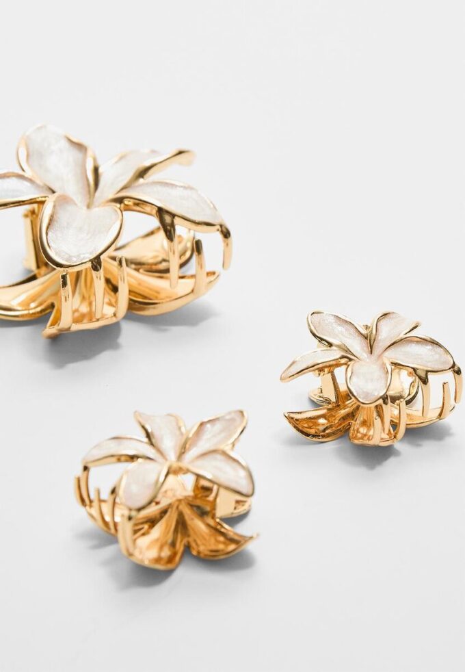 Lot de 3 barrettes à fleurs