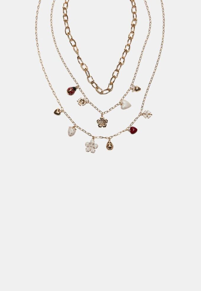 Lot de 3 colliers à breloques