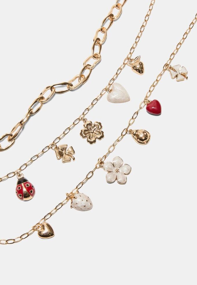 Lot de 3 colliers à breloques