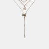 Lot de 3 colliers Fleur et Libellule