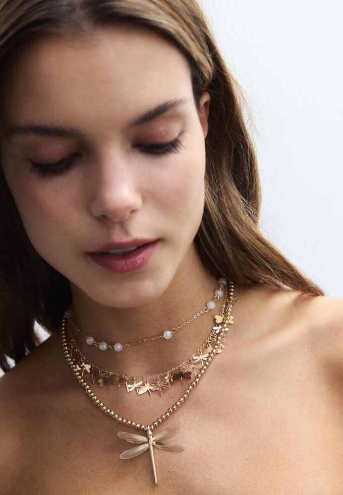 Lot de 3 colliers libellule