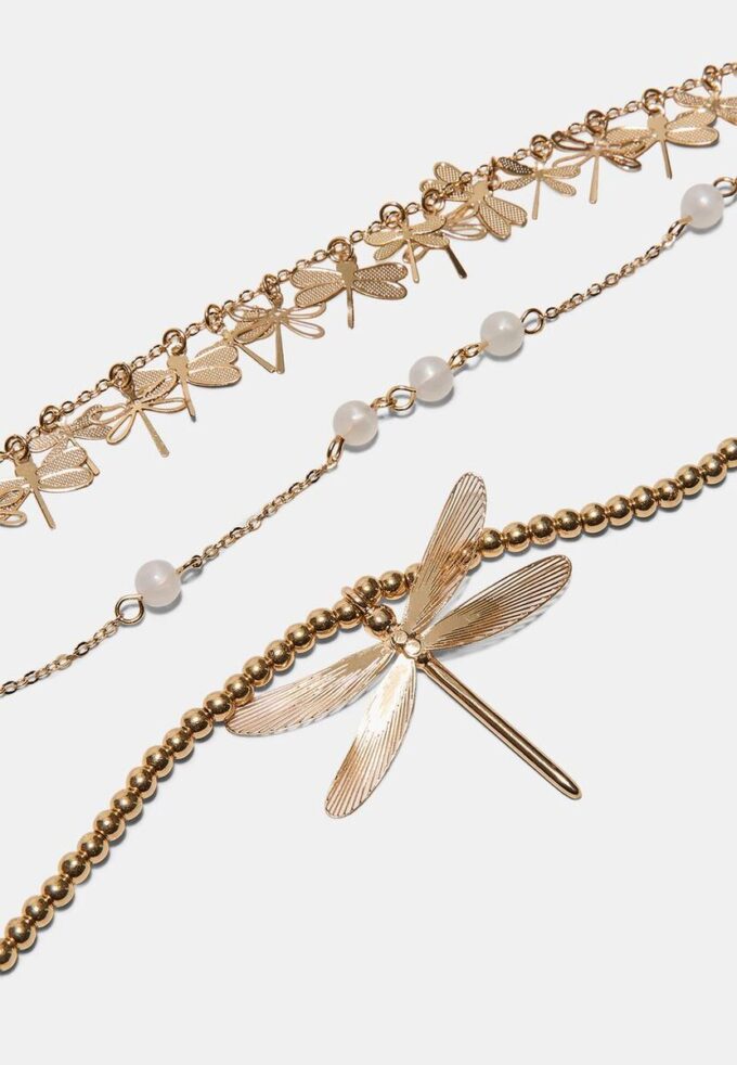 Lot de 3 colliers libellule