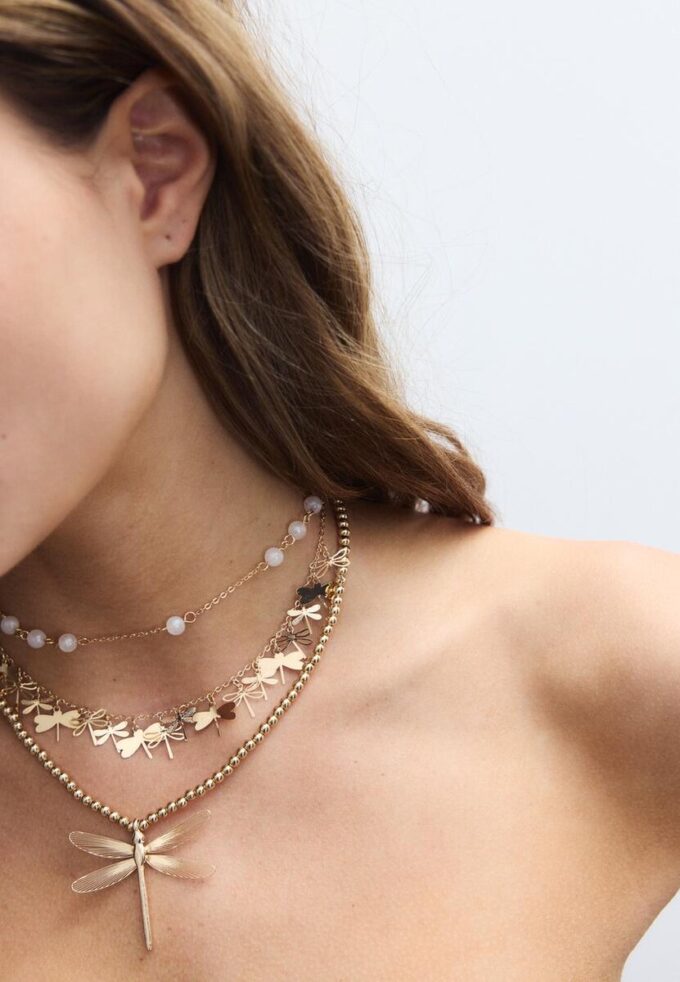 Lot de 3 colliers libellule