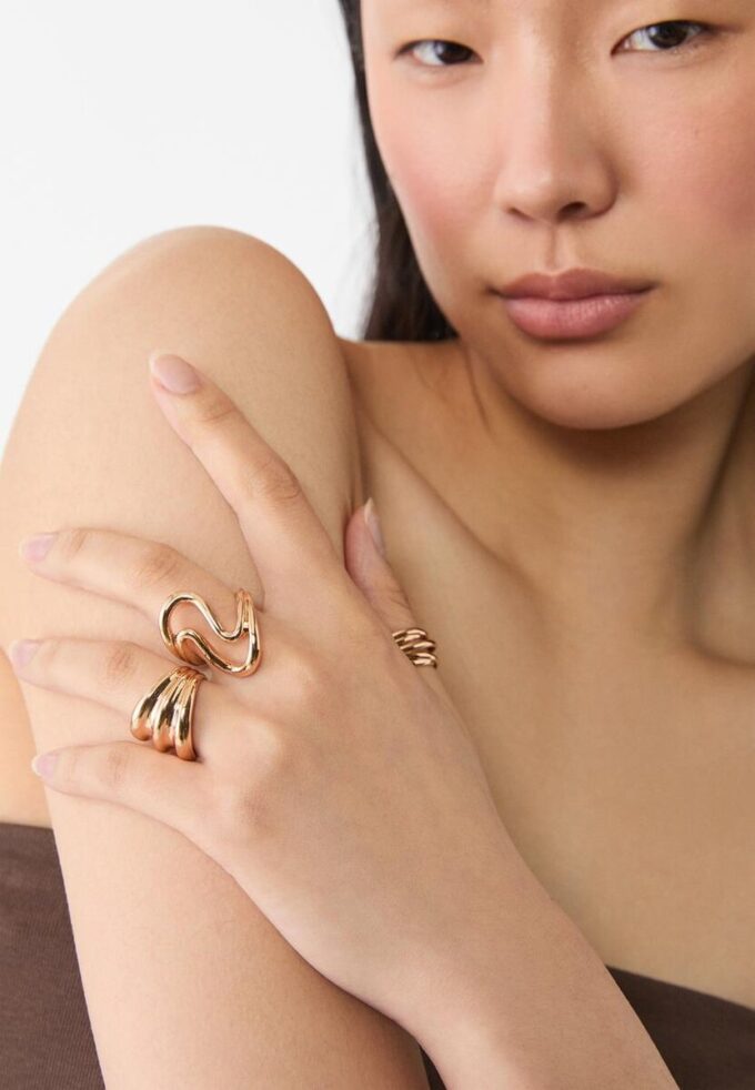 Lot de 4 bagues étoiles