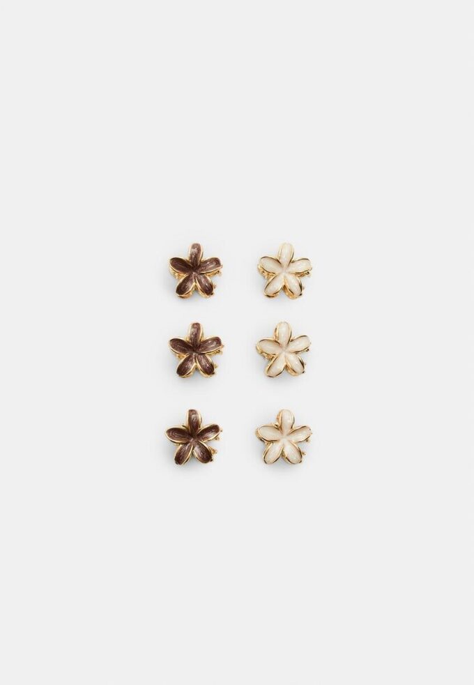 Lot de 6 mini-barrettes à fleurs