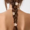 Lot de 6 mini-barrettes à fleurs