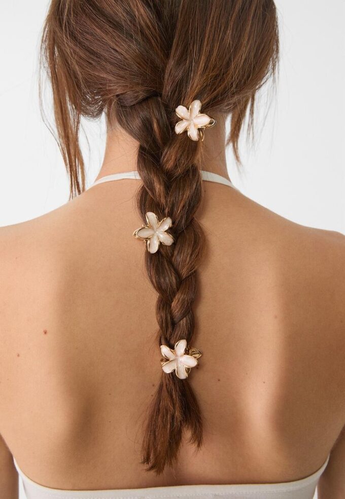 Lot de 6 mini-barrettes à fleurs