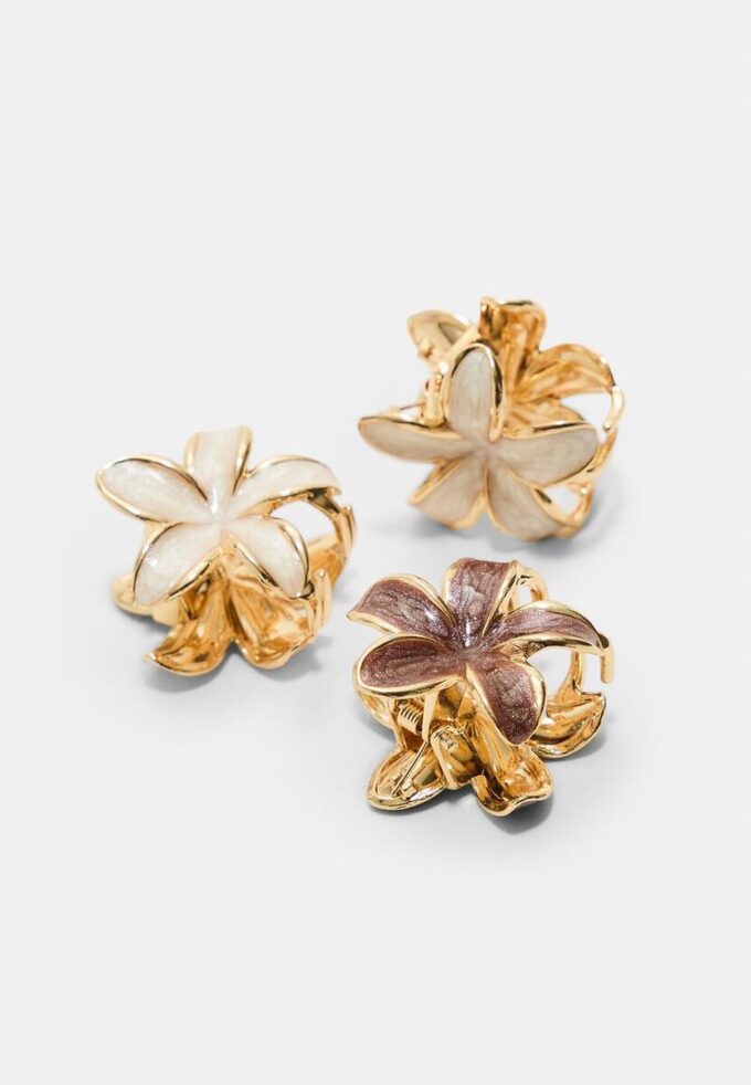 Lot de 6 mini-barrettes à fleurs