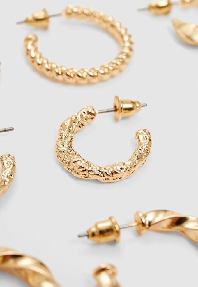 Lot de 6 paires de boucles d&rsquo;oreilles Basiques