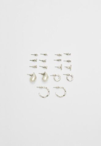 Lot de 9 paires de mini boucles d&rsquo;oreilles en forme de goutte