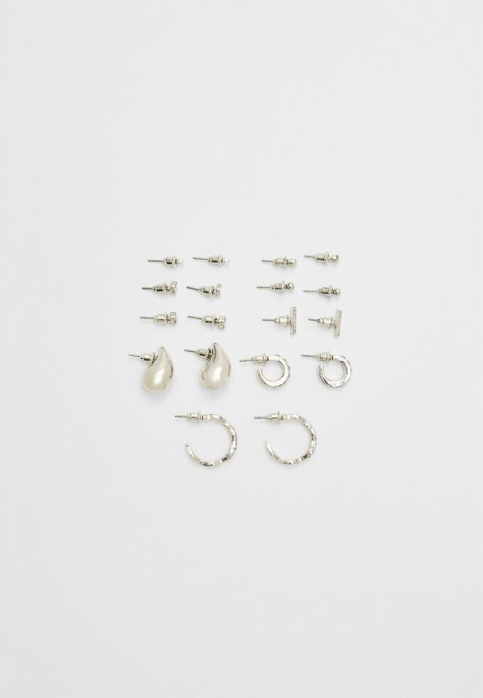 Lot de 9 paires de mini boucles d&rsquo;oreilles en forme de goutte