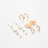 Lot de 9 paires de mini boucles d&rsquo;oreilles en forme de goutte