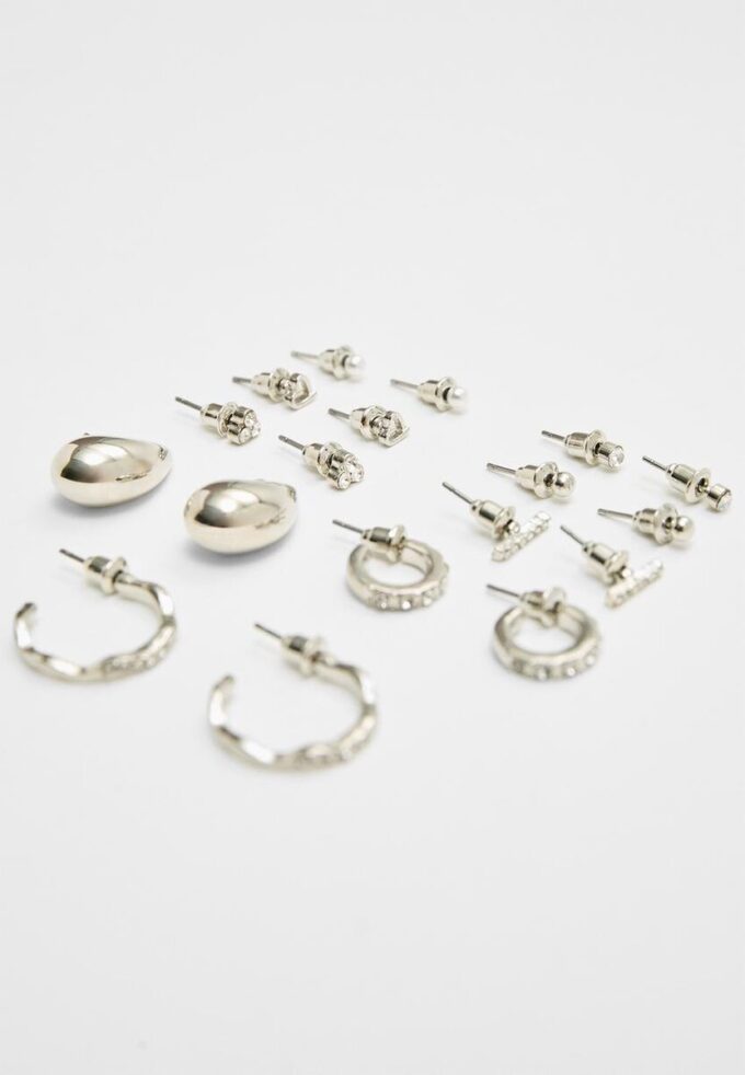 Lot de 9 paires de mini boucles d&rsquo;oreilles en forme de goutte