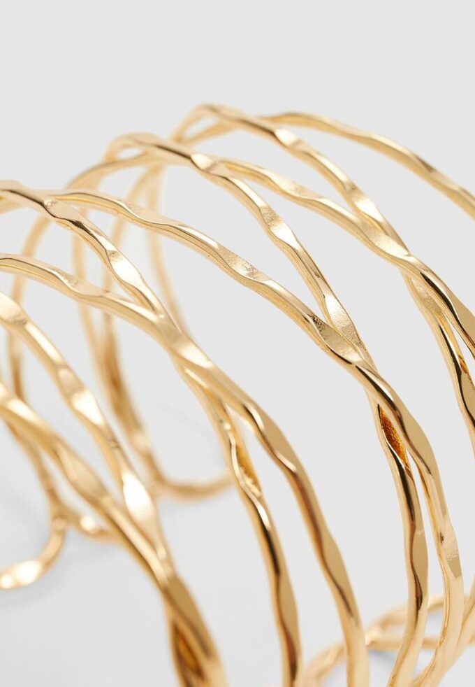 Manchette rigide à manches rondes croisées