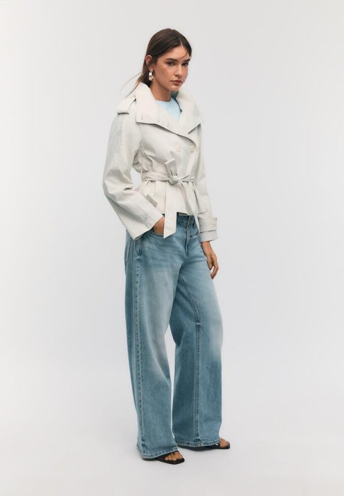 Manteau à col montant avec ceinture Manteau à col montant avec ceinture