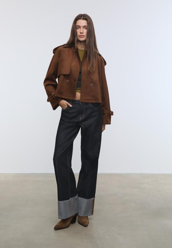 Manteau court en simili-daim Manteau court en simili-daim