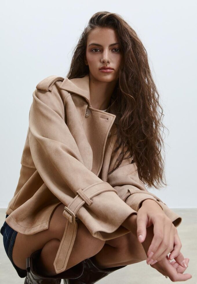 Manteau court en simili-daim Manteau court en simili-daim