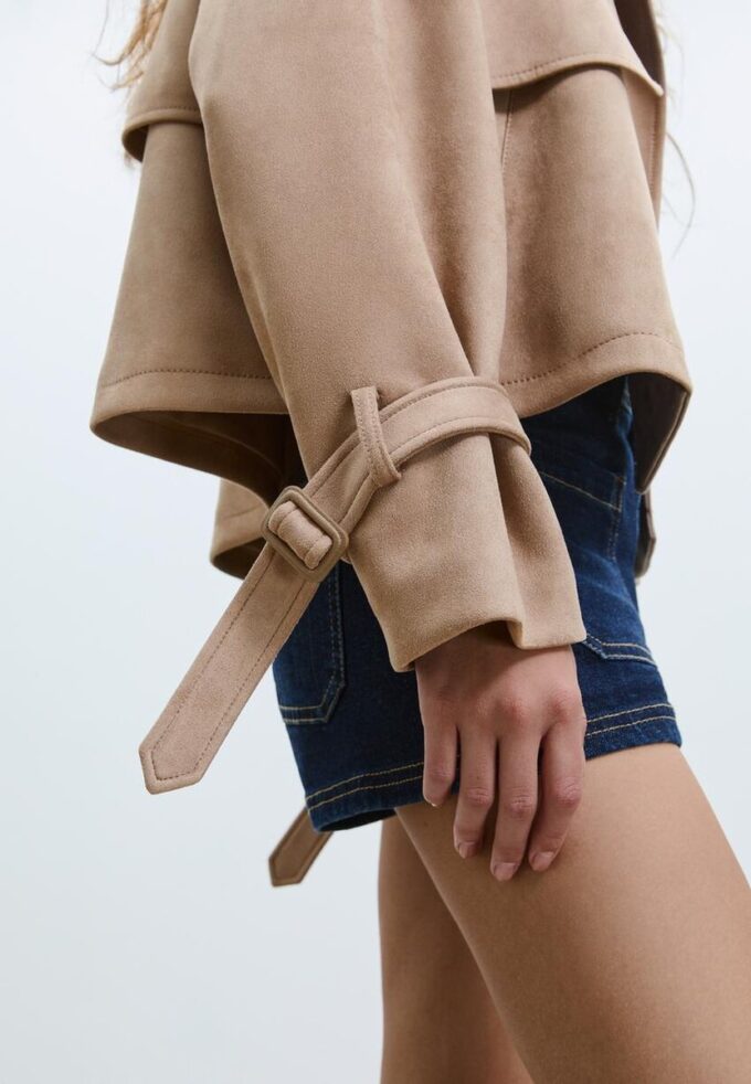 Manteau court en simili-daim Manteau court en simili-daim