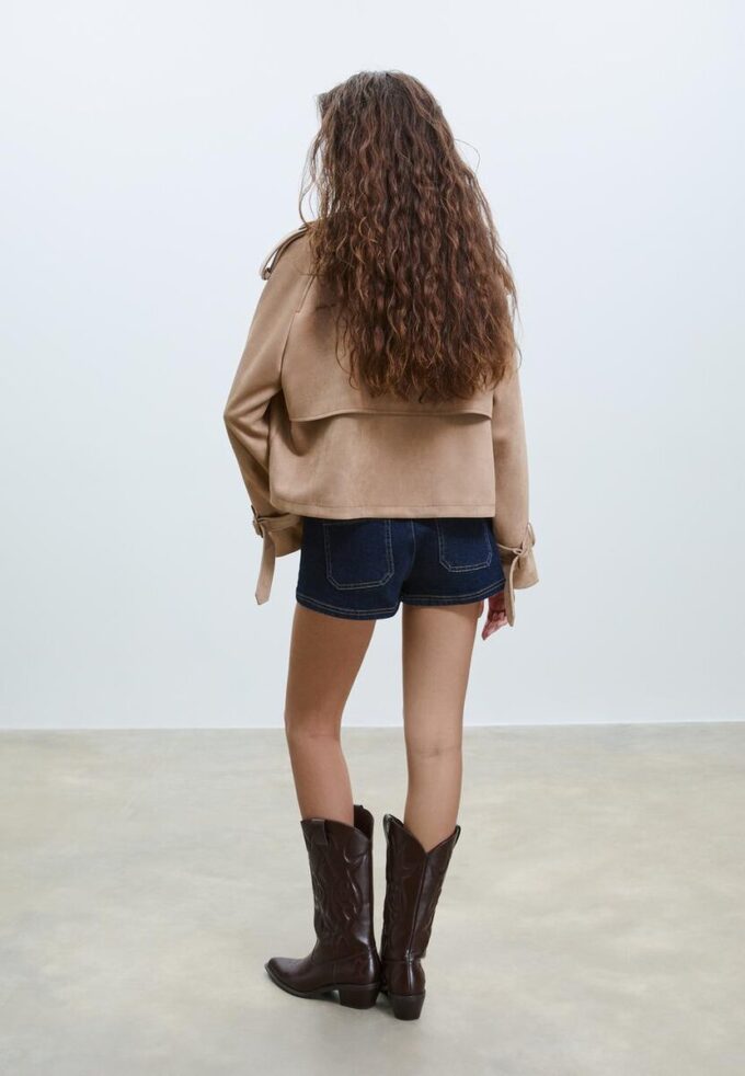 Manteau court en simili-daim Manteau court en simili-daim