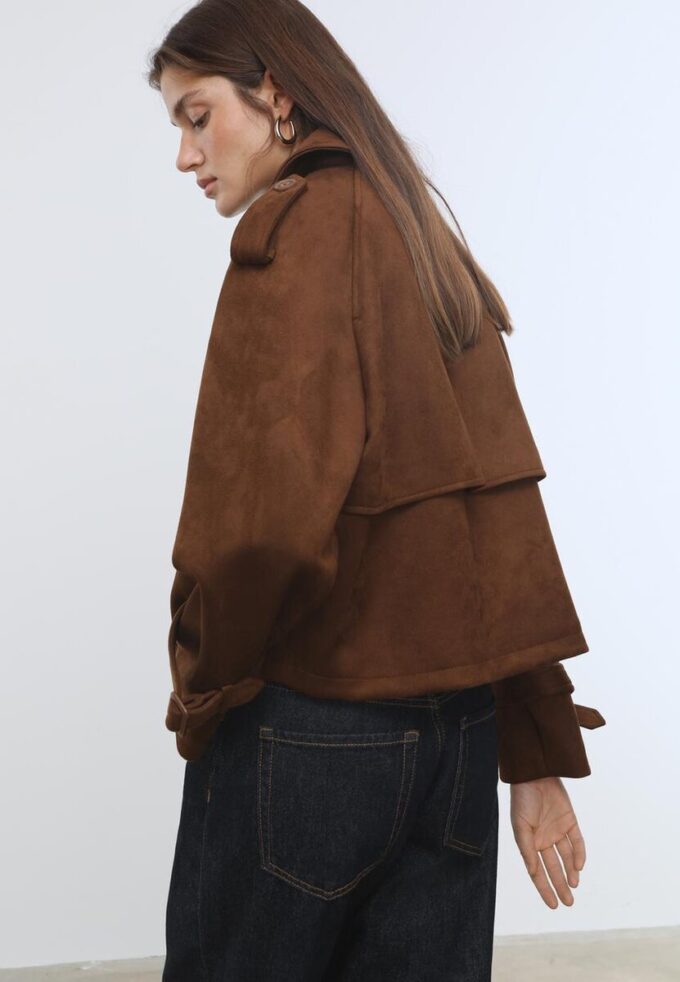 Manteau court en simili-daim Manteau court en simili-daim