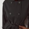 Manteau court fluide avec ceinture Manteau court fluide avec ceinture