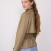Manteau court fluide avec ceinture