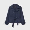 Manteau court fluide avec ceinture Manteau court fluide avec ceinture