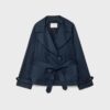 Manteau court fluide avec ceinture Manteau court fluide avec ceinture