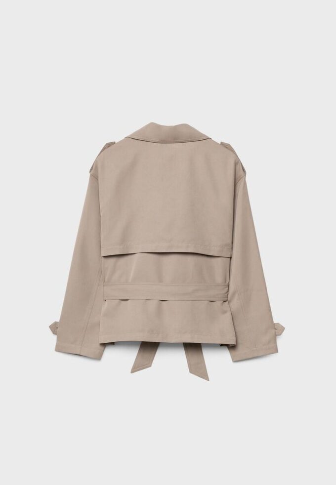 Manteau court fluide avec ceinture Manteau court fluide avec ceinture