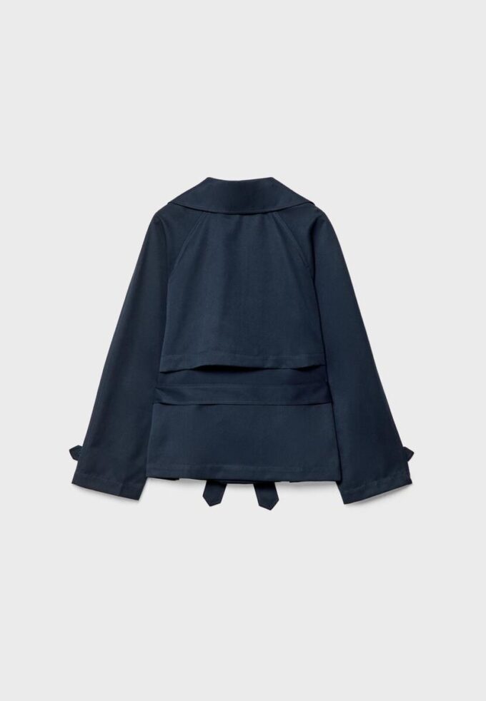 Manteau court fluide avec ceinture Manteau court fluide avec ceinture