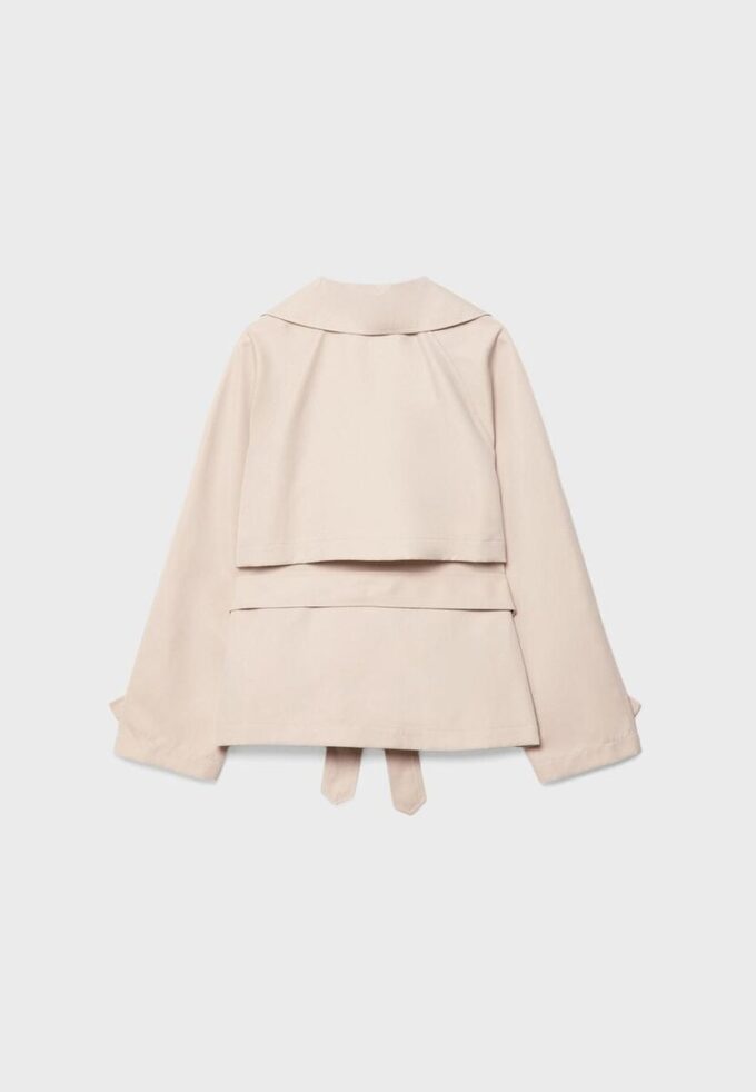 Manteau court fluide avec ceinture