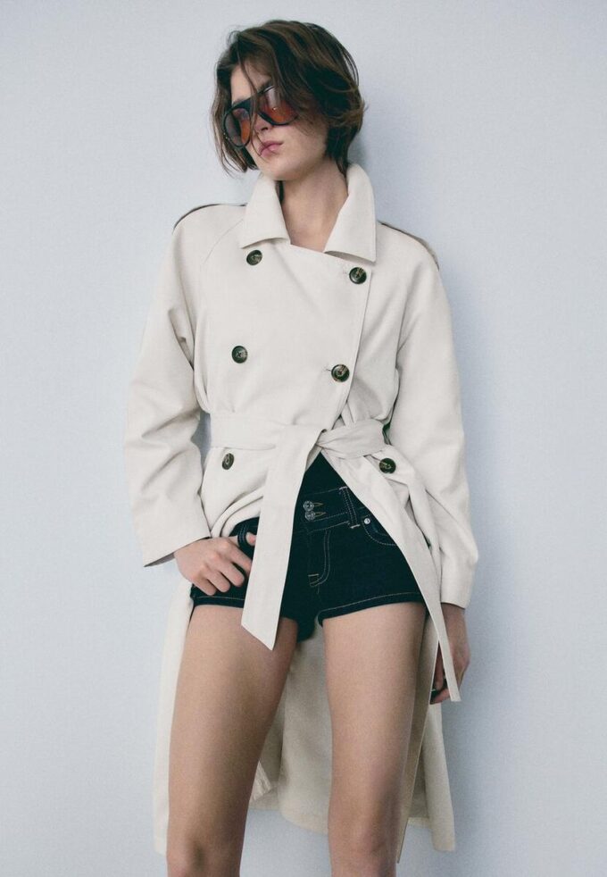 Manteau de trench long et fluide Manteau de trench long et fluide