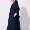 Manteau de trench long et fluide