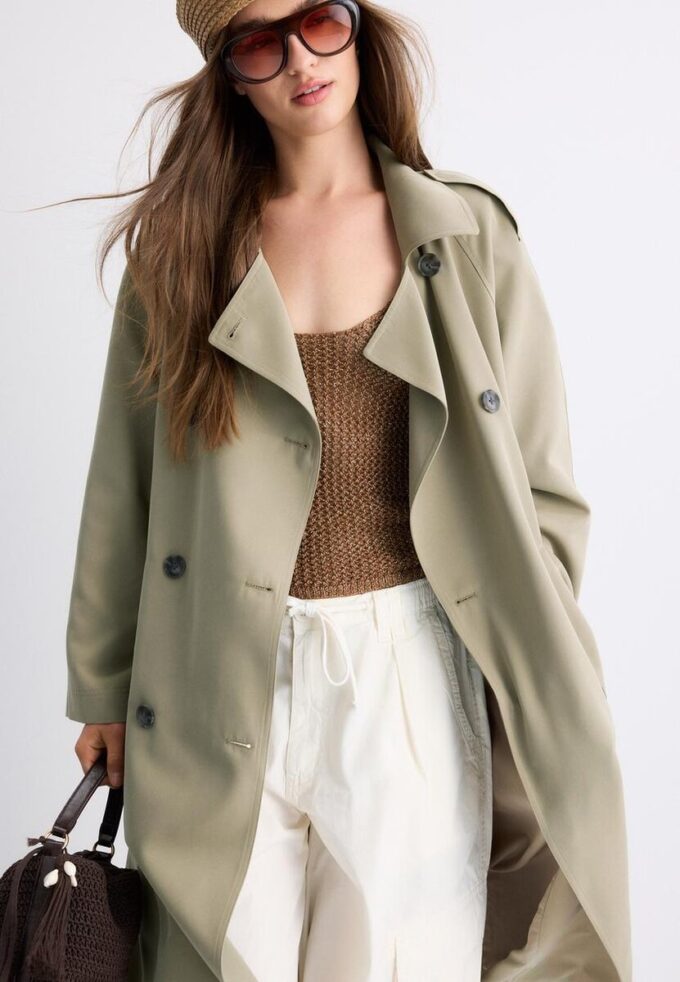 Manteau de trench long et fluide Manteau de trench long et fluide