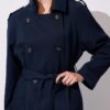 Manteau de trench long et fluide