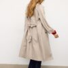 Manteau de trench long et fluide
