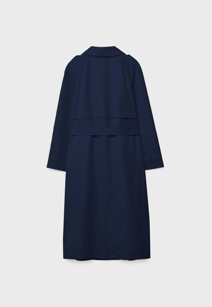 Manteau de trench long et fluide