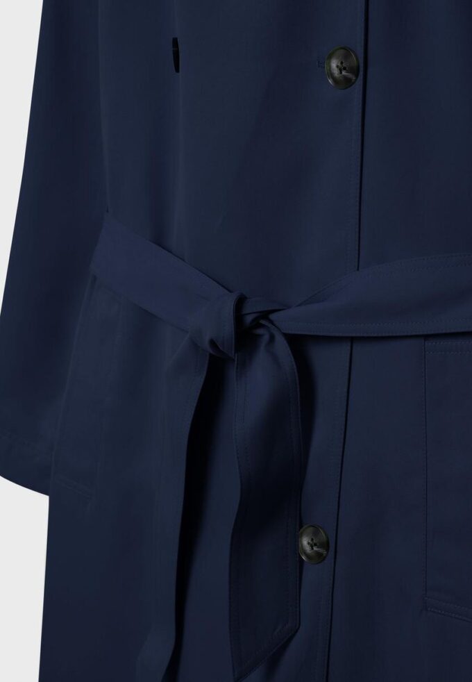 Manteau de trench long et fluide