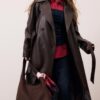 Manteau long en simili cuir Manteau long en simili cuir