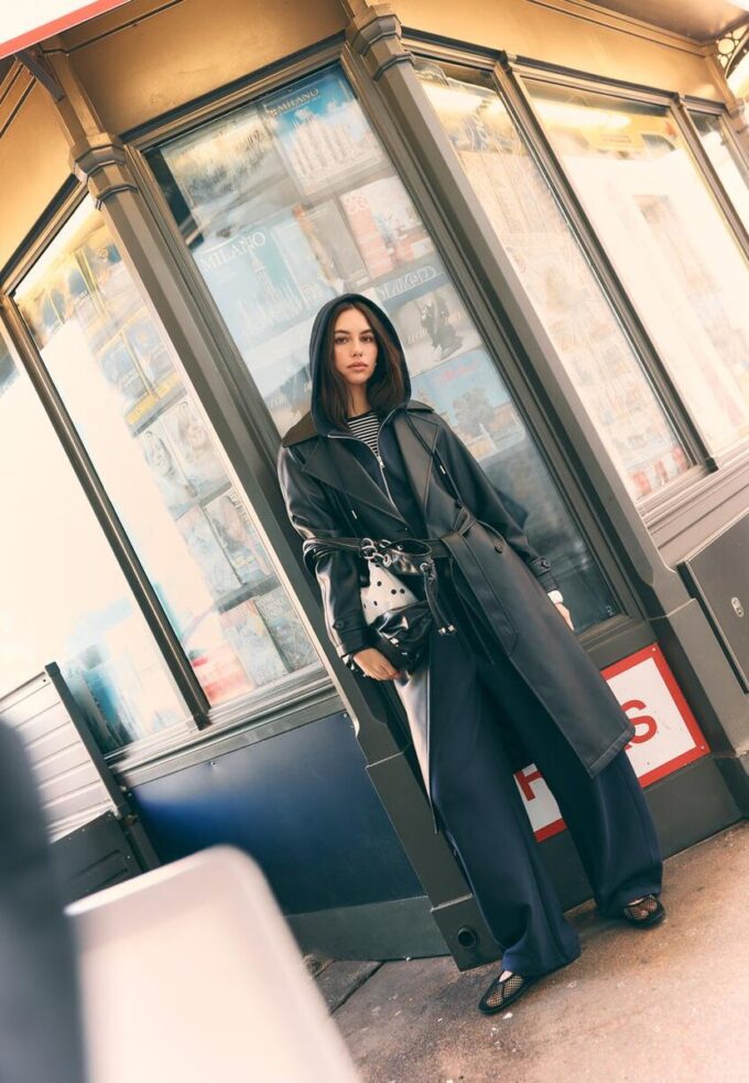 Manteau long en simili cuir Manteau long en simili cuir